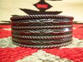 Antique Chisel & 卍 Stamped Ingot Wide Cuff c.1920～