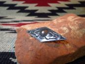 Antique 卍 Stamped Diamond Shape Small Pin Brooch  c.1930