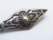 Antique 卍 Stamped Diamond Shape Small Pin Brooch  c.1930