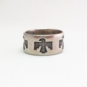 Vintage 【BELL TRADING POST】 Thunderbird Silver Ring  c.1950