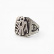 Attr.to【Maisel's】Vtg Casted Silver T-bird Seal Ring c.1950～