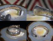 Vtg Navajo Burst Filed Half-Round Silver Wire Cuff c.1950～