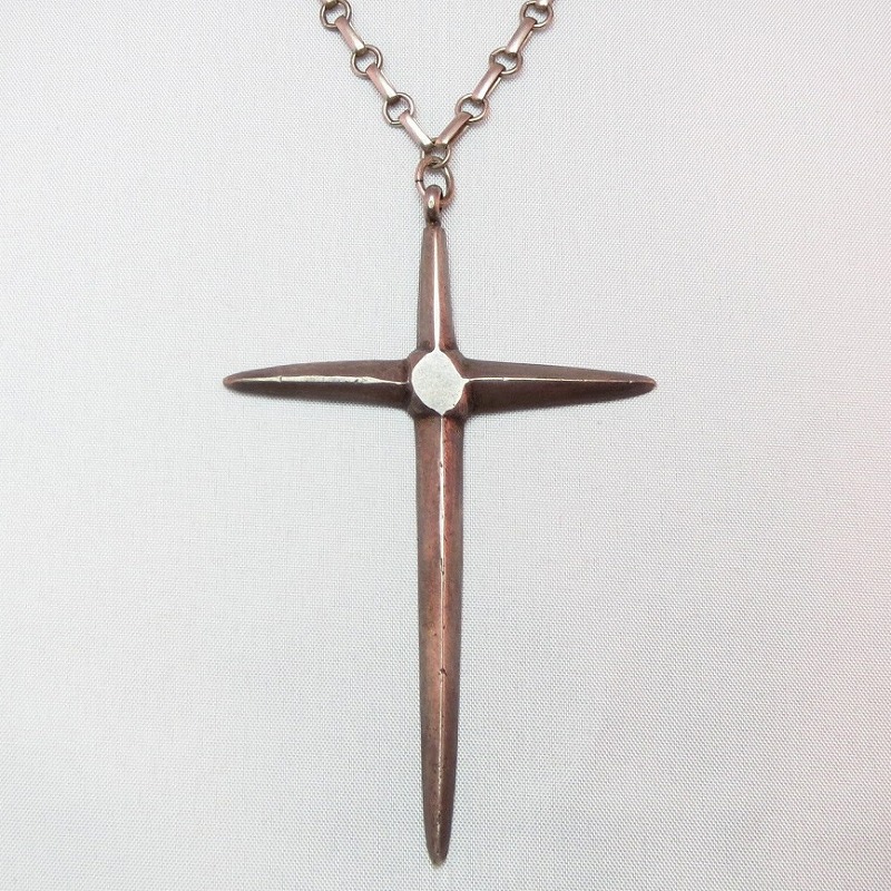 Vintage Hopi Cross Fob Necklace  c.1940～