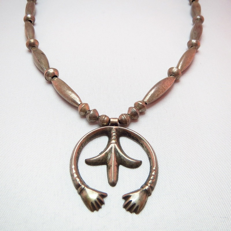 Vintage Bead Necklace with Cast Naja c.1960～