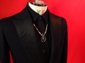 Vintage Bead Necklace with Cast Naja c.1960～