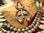 Vintage Bead Necklace with Cast Naja c.1960～