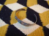 Antique 【IH】 Coin Silver Scalloped Edge Cuff Bracelet c.1930