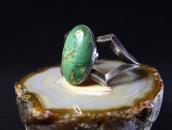 【GARDEN OF THE GODS】Atq Casted CoinSilver Cuff w/TQ  c.1930