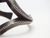 【GARDEN OF THE GODS】Atq Casted CoinSilver Cuff w/TQ  c.1930