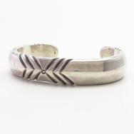 【GARDEN OF THE GODS】Lined Extra Heavy CoinSilver Cuff c.1935