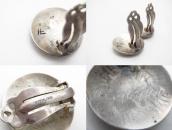 【Hopi Crafts】Vtg Thunderbird Overlay Clipon Earrings c.1960～