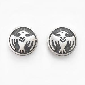 【Hopi Crafts】Vtg Thunderbird Overlay Clipon Earrings c.1960～