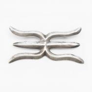 【NAVAJO GUILD】Vintage Sand Casted Silver Pin Brooch  c.1945～