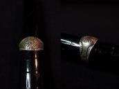 Antique Repouse & Stamped Ingot Silver Ring  c.1925～