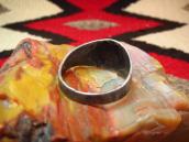 Antique Repouse & Stamped Ingot Silver Ring  c.1925～