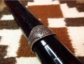 Antique Repouse & Stamped Ingot Silver Ring  c.1925～