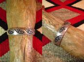 【Bernard Dawahoya】 Bear Track Overlay Cuff Bracelet  c.1975～
