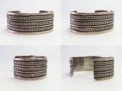 Atq Navajo Chiseled & Stamped Ingot Silver Wide Cuff c.1915～