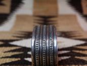 Atq Navajo Chiseled & Stamped Ingot Silver Wide Cuff c.1915～