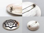 【Billy Ray Hawee】 Vintage Hopi Sun Face Overlay Pin  c.1960～