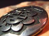 【Billy Ray Hawee】 Vintage Hopi Sun Face Overlay Pin  c.1960～