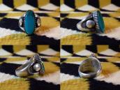 【Julian Lovato】 Kewa Tufa Casted Silver Ring w/Turquoise