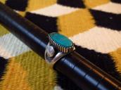 【Julian Lovato】 Kewa Tufa Casted Silver Ring w/Turquoise