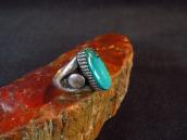 【Julian Lovato】 Kewa Tufa Casted Silver Ring w/Turquoise