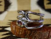 Antique Navajo Stamped Sand Cast Silver Cuff c.1920～