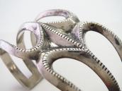 Antique Navajo Stamped Sand Cast Silver Cuff c.1920～