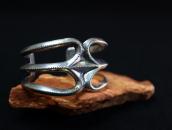 Antique Navajo Stamped Sand Cast Silver Cuff c.1920～