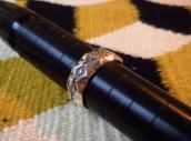 【Clendon Pete】 Navajo Diamond Stamped Chiseled Ring JP23