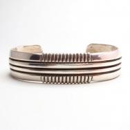 Joe H. Quintana Vintage Linear Silver Cuff Bracelet
