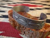 Antique Navajo Stamped Ingot Silver Cuff Bracelet  c.1930～