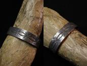Antique Navajo Stamped Ingot Silver Cuff Bracelet  c.1930～