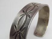 Antique Navajo Stamped Ingot Silver Cuff Bracelet  c.1930～