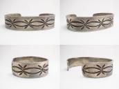 Antique Navajo Stamped Ingot Silver Cuff Bracelet  c.1930～