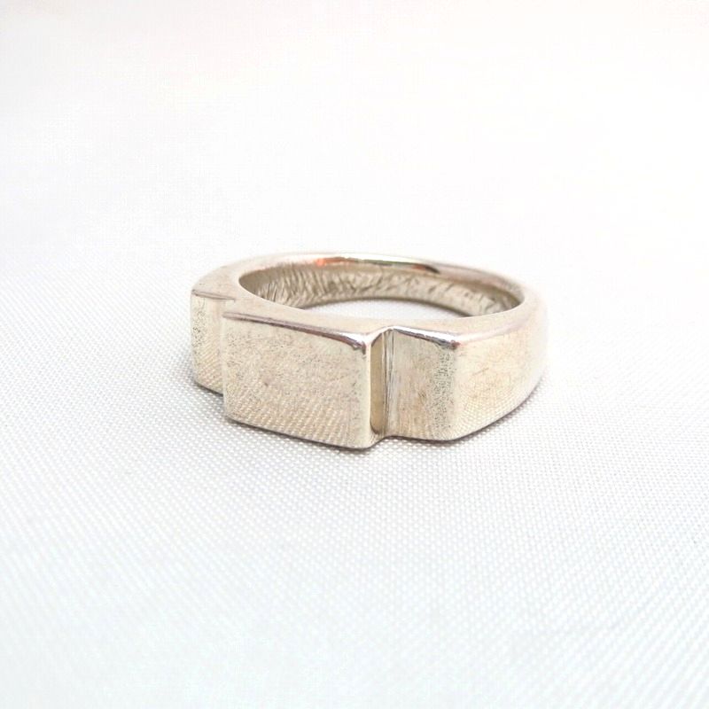 Joe H. Quintana Cochiti OLDPAWN Plain Silver Chiseled Ring