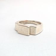 Joe H. Quintana Cochiti OLDPAWN Plain Silver Chiseled Ring