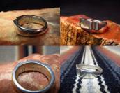 Joe H. Quintana Cochiti OLDPAWN Plain Silver Chiseled Ring