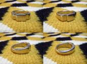 Joe H. Quintana Cochiti OLDPAWN Plain Silver Chiseled Ring