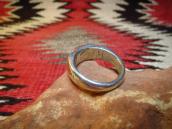 Joe H. Quintana Cochiti OLDPAWN Plain Silver Chiseled Ring