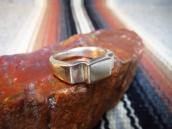 Joe H. Quintana Cochiti OLDPAWN Plain Silver Chiseled Ring