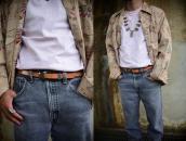 Hand Made Custom Leather Belt 【Narrow Belt Width: ～20mm】
