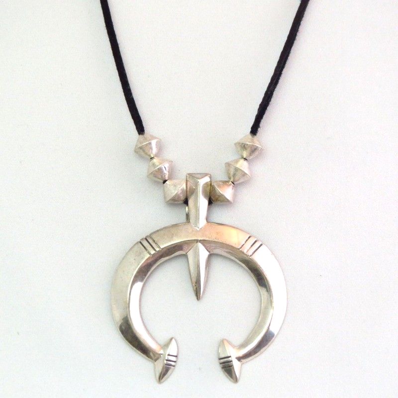 Vintage Casted Naja Necklace w/【JHQ】 Silver Beads  c.1965～