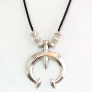 Vintage Casted Naja Necklace w/【JHQ】 Silver Beads  c.1965～