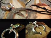 Vintage Casted Naja Necklace w/【JHQ】 Silver Beads  c.1965～