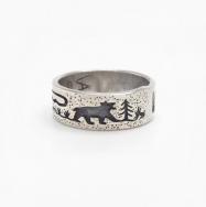 【Vidal Aragon】Old Kewa "Storyteller" Silver Ring  c.1980～