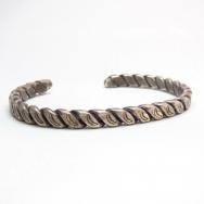 Vintage Stamped Twisted Silver Wire Cuff  c.1940～