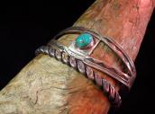 Vintage Stamped Twisted Silver Wire Cuff  c.1940～